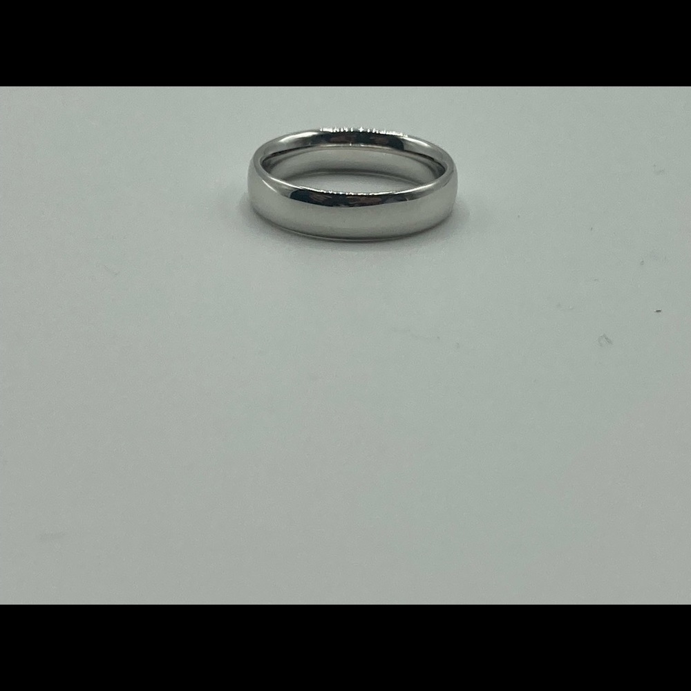 14k White Gold Comfort Fit 5mm Wedding Ring Wedding Band Size 6 - Picture 4 of 4